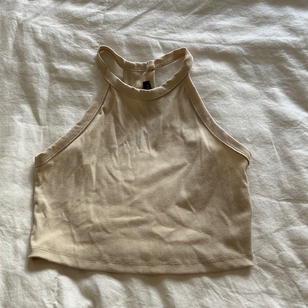 High neck crop top
